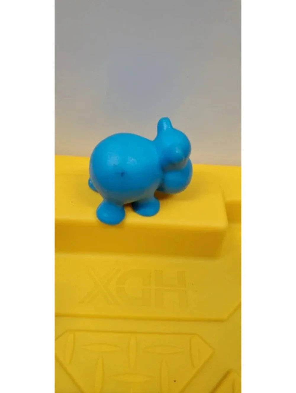 Blue Hippo Toy Plastic Figurine Miniature Animal Figure Collectible